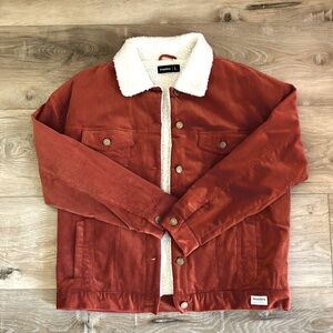 Wonderly Corduroy Burnt Orange Fur Jacket. Fits M, maybe L